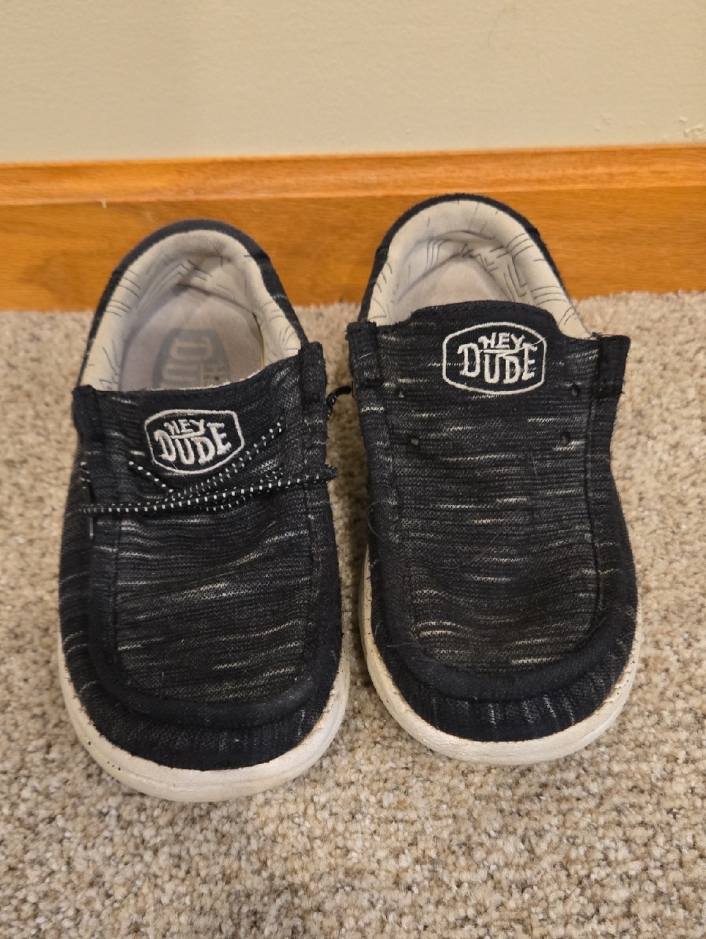 Hey Dude Kids Black Knit Slip-On Sneakers